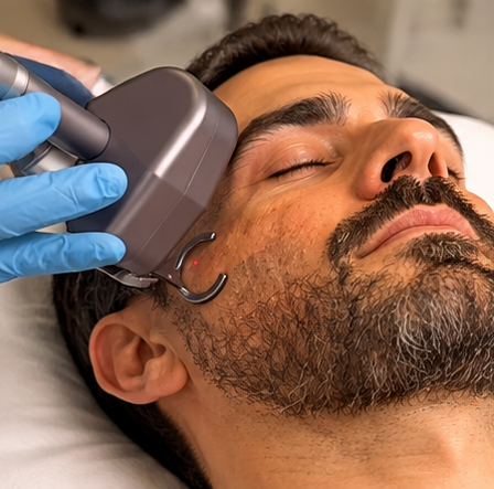 C02 laser for men's acne scarring